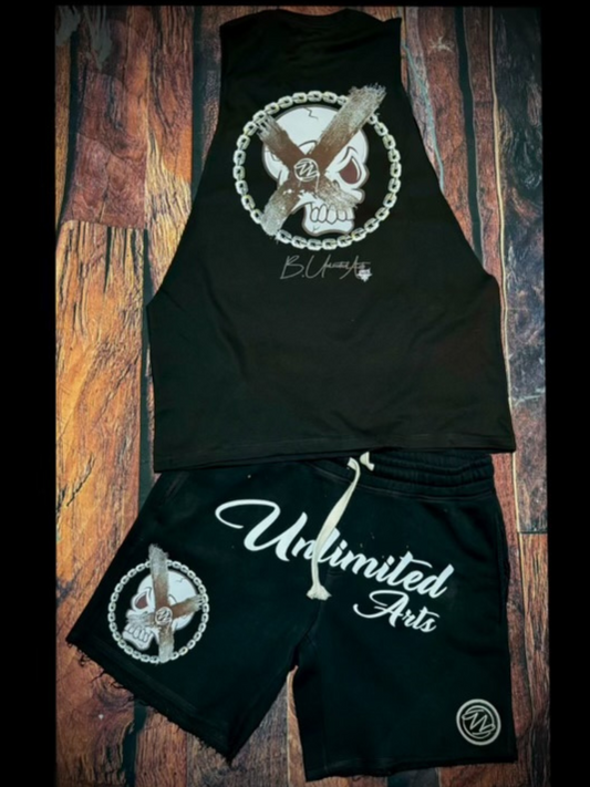 Unlimited Arts Lounge Wear Set- Tank and Shorts