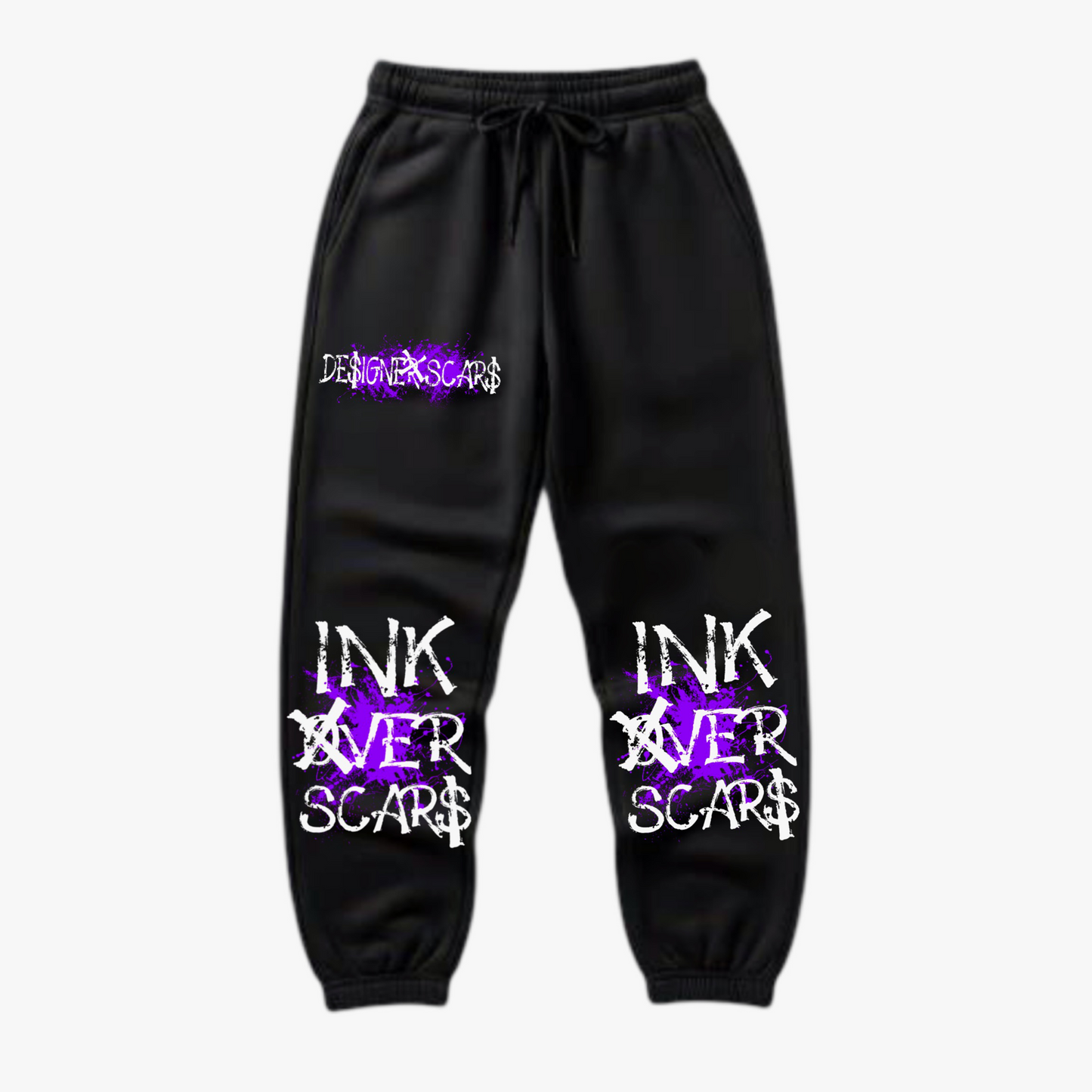 Ink Over Scars Sweatpants- Purple