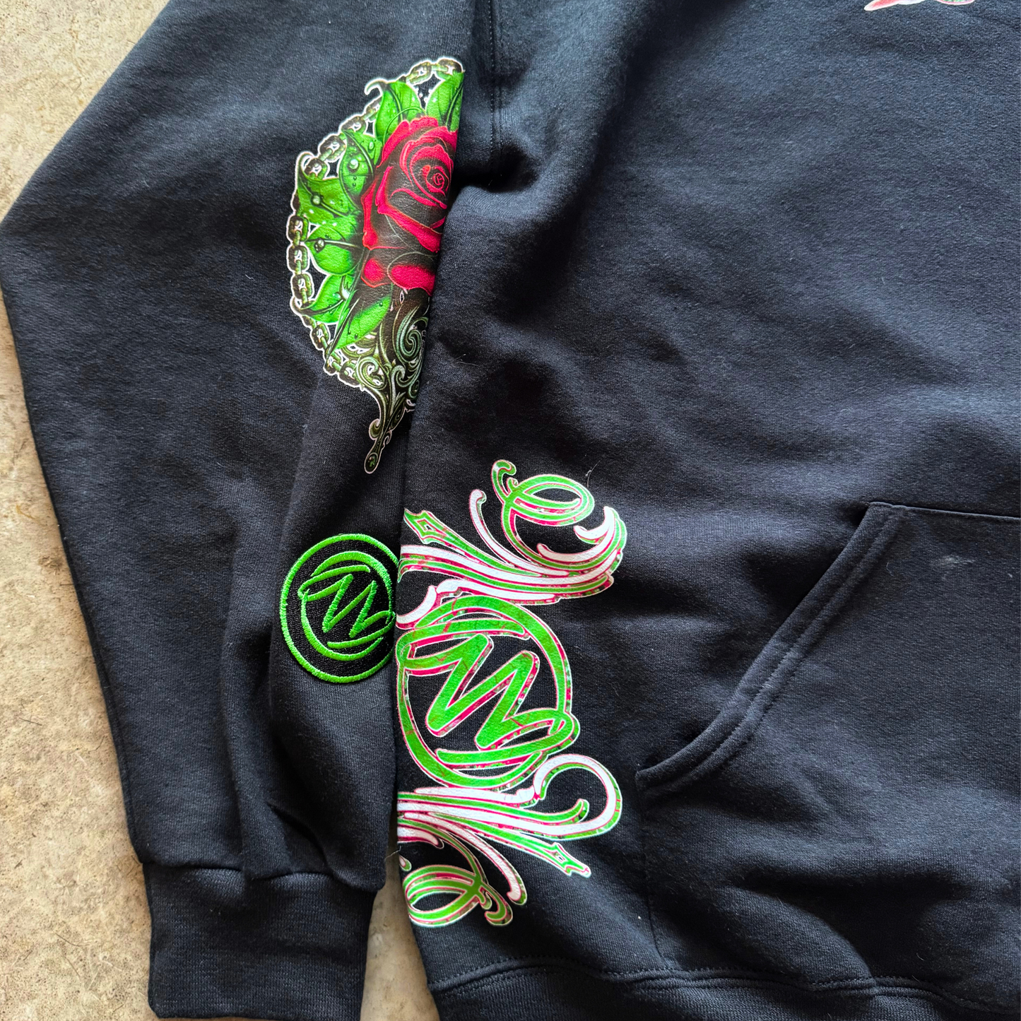 Bonez 'N Blossoms Unisex Pull Over Hoodie