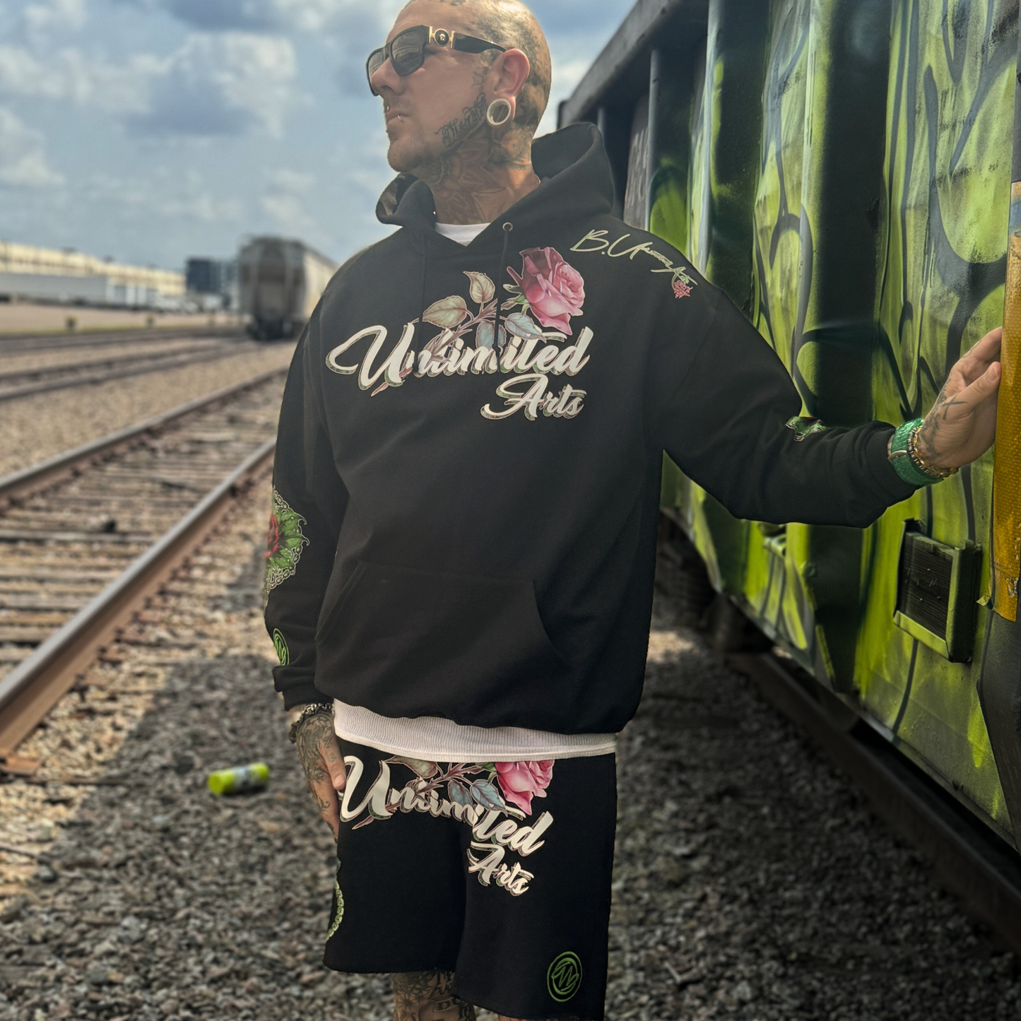 Bonez 'N Blossoms Unisex Pull Over Hoodie