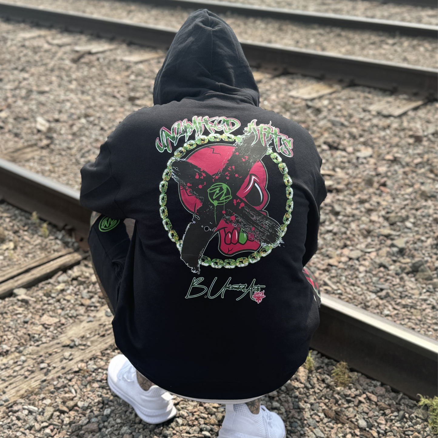 Bonez 'N Blossoms Unisex Pull Over Hoodie