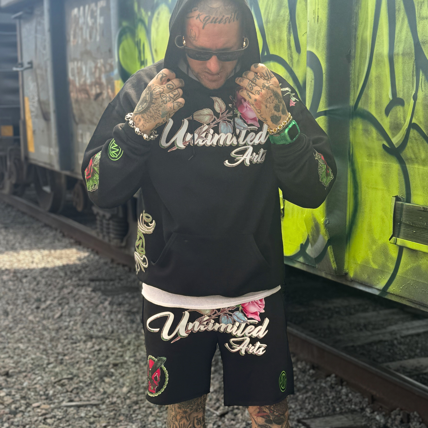 Bonez 'N Blossoms Unisex Pull Over Hoodie