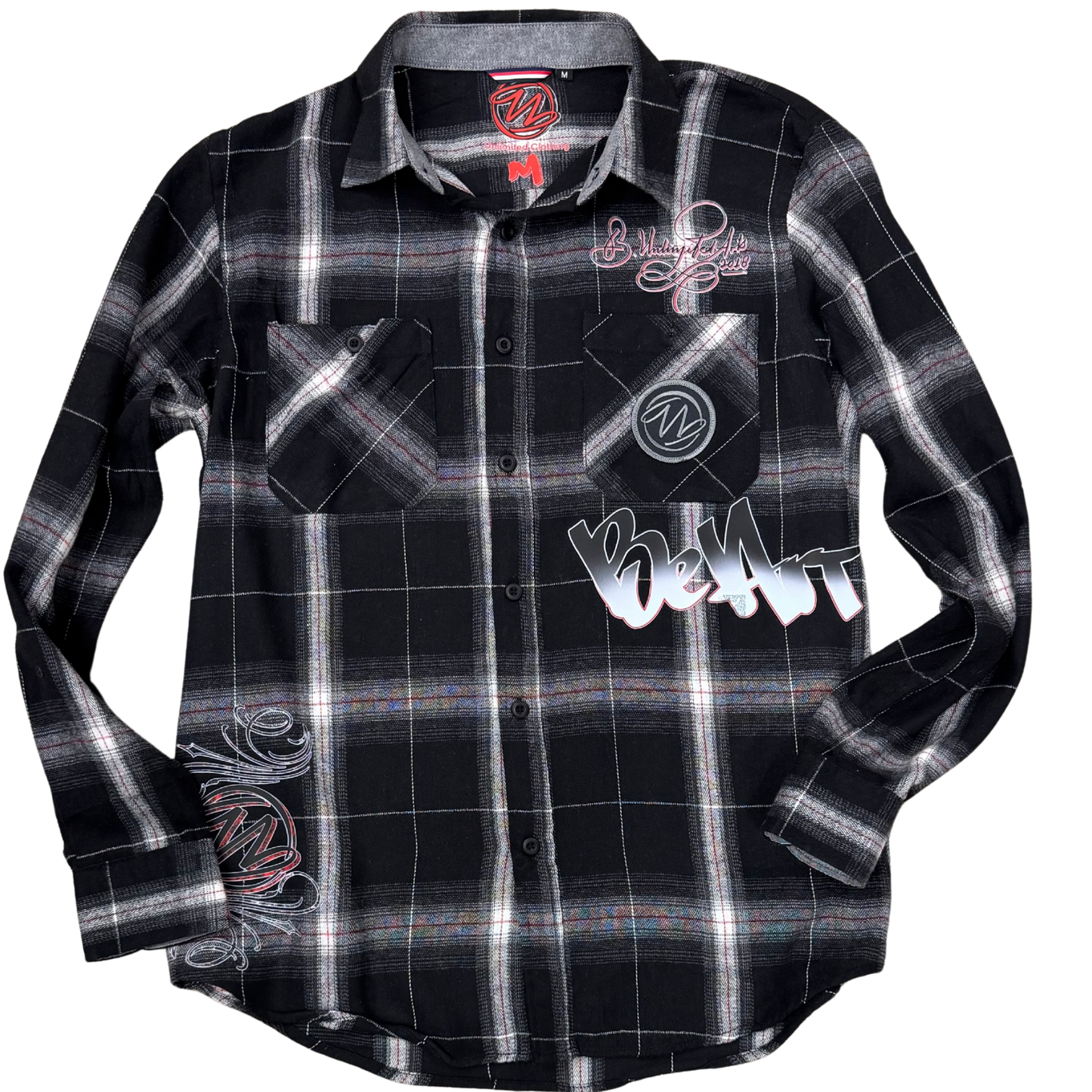 BeArt Black and White Buffalo Plaid Shirt