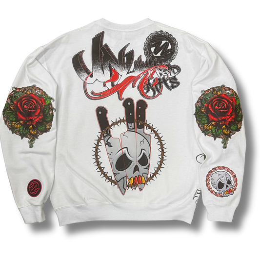 BeArt White Crew Neck Sweatshirt