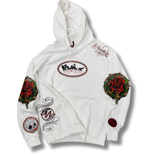 BeArt White Unisex Pullover Hoodie