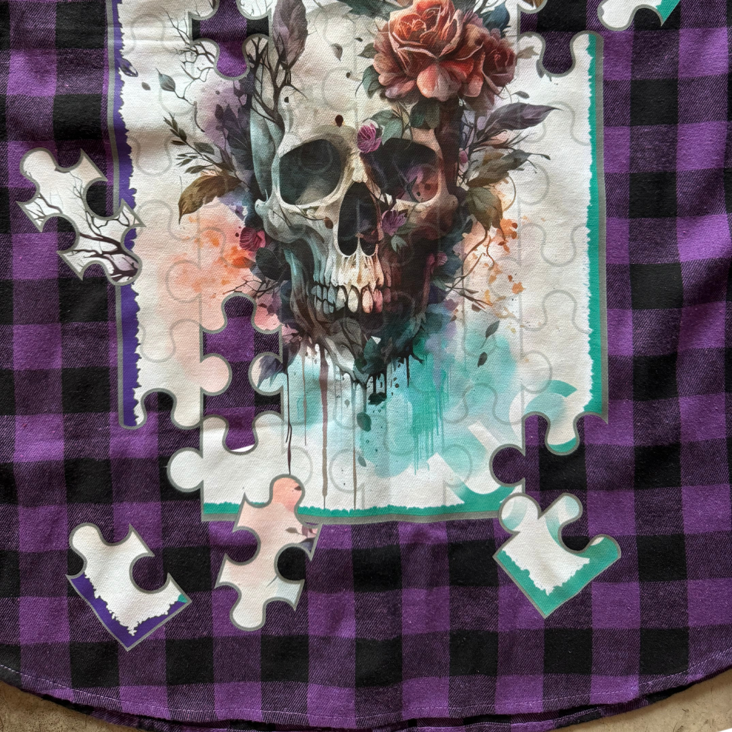 Be Art Buffalo Plaid Shirt in Purple and Black