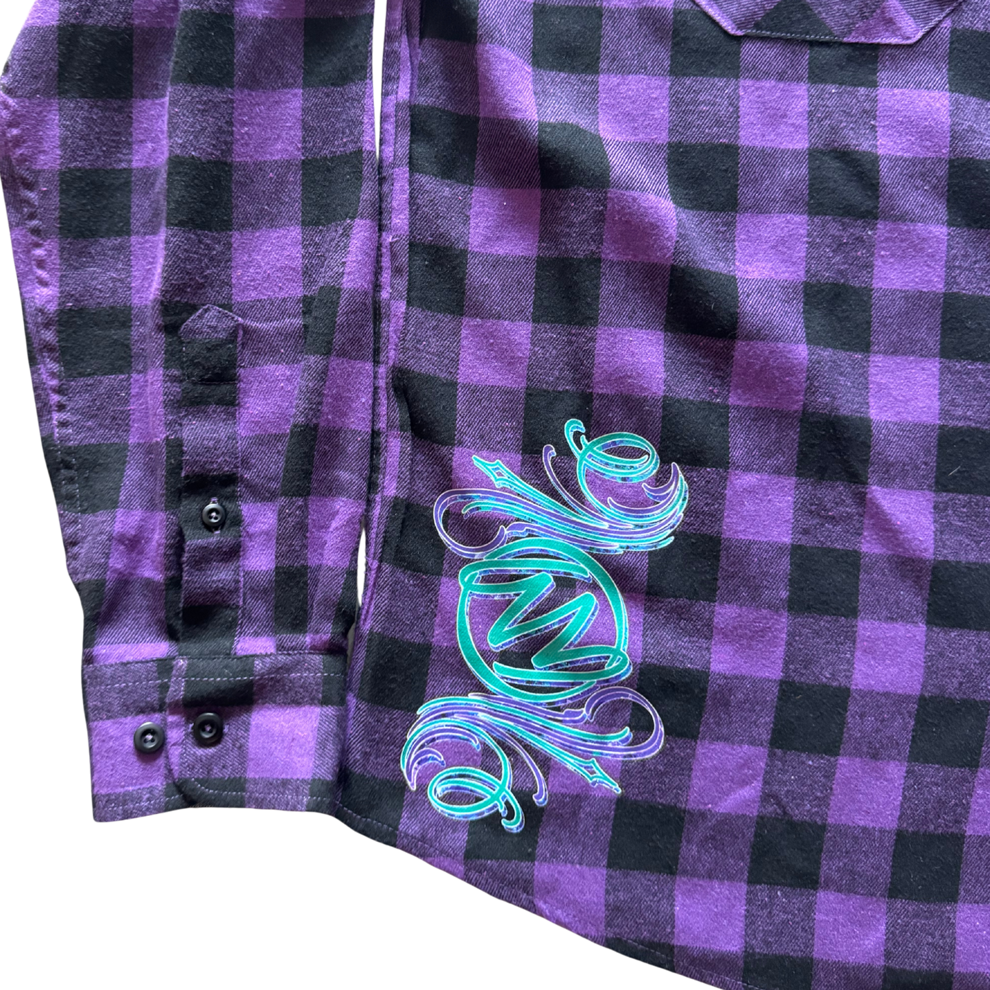 Be Art Buffalo Plaid Shirt in Purple and Black