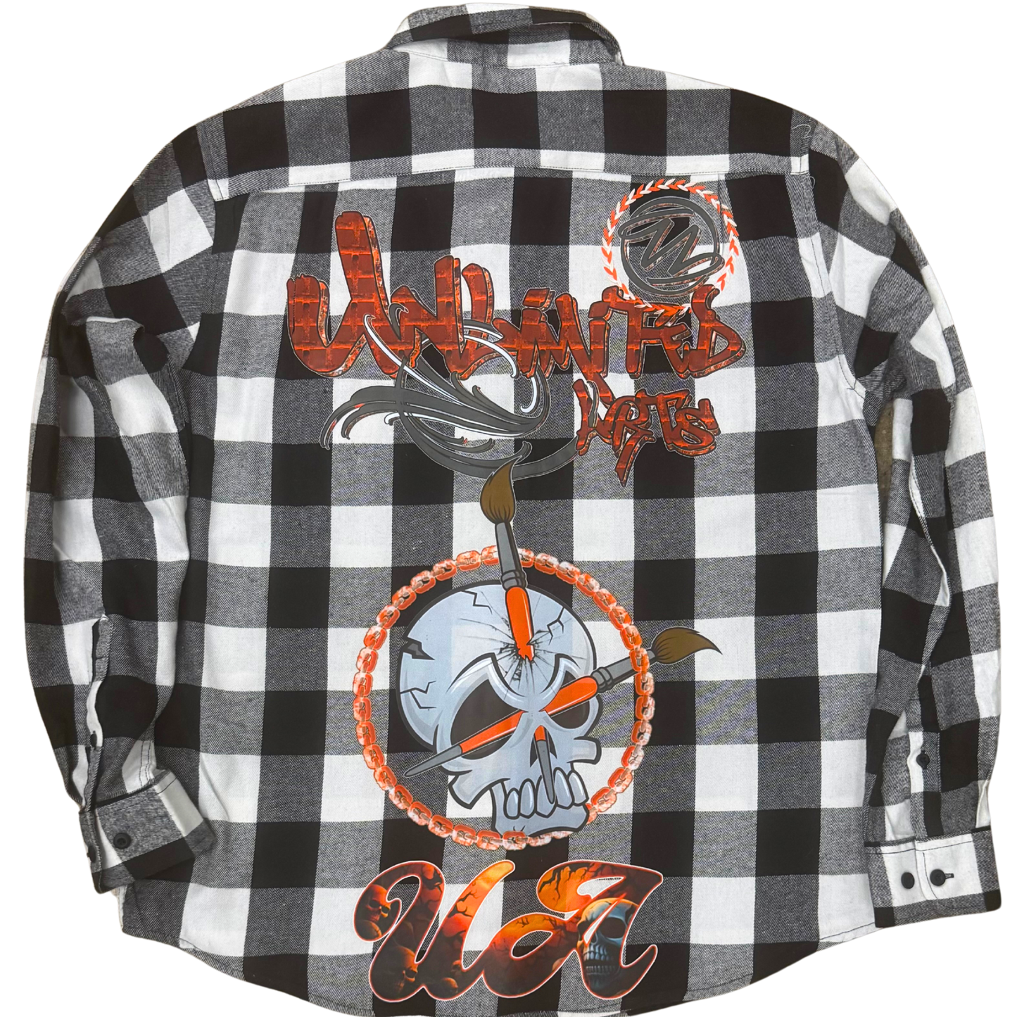 Be Art Plaid Flannel in Black and White