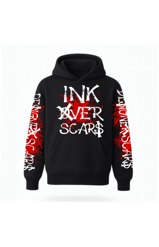 Ink Over Scars Hoodie- Blood Red Edition