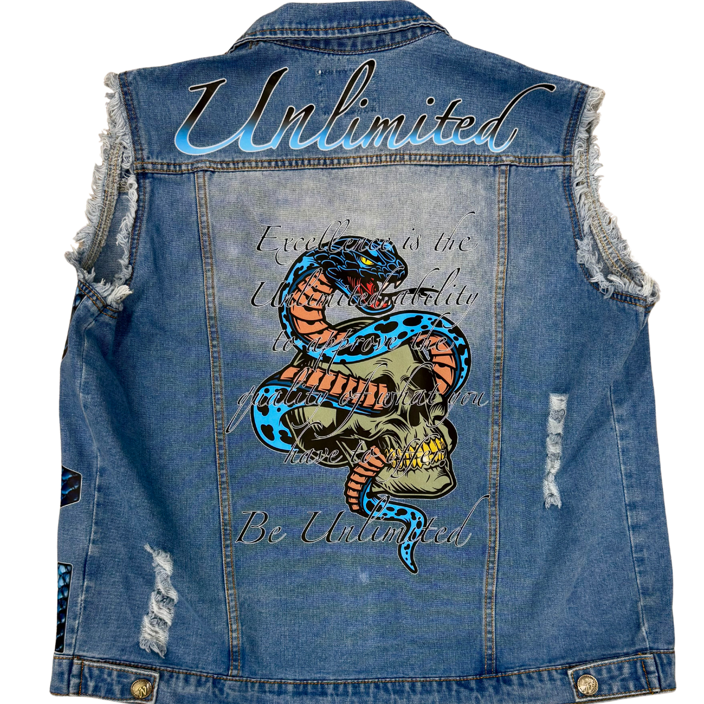 Year of the Snake Denim Vest