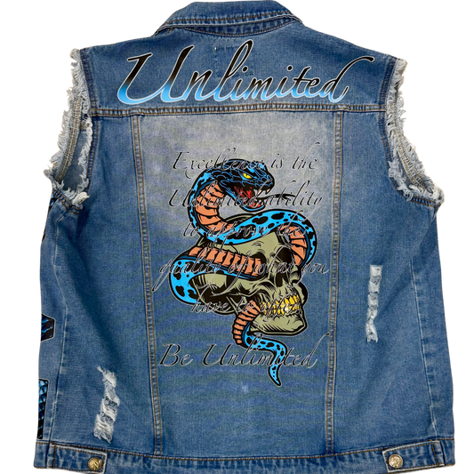 Year of the Snake Denim Vest