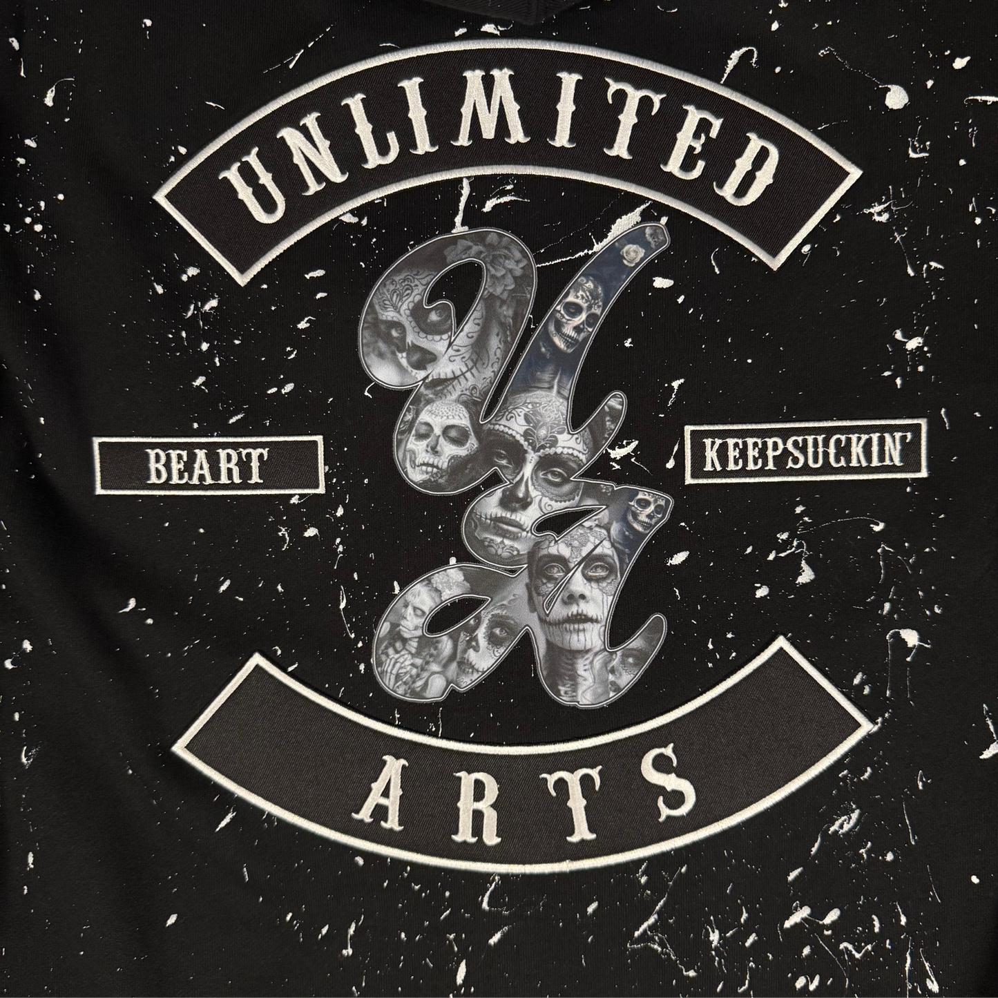 Unlimited Exclusive Zip-Up Hoodie- Black and White
