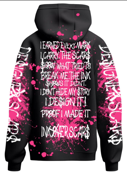 INK OVER SCARS – PINK EDITION HOODIE
