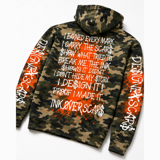 Ink Over Scars Hoodie- Camo Edition