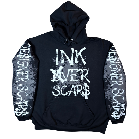 Ink Over Scars Designer Scars Pullover Hoodie