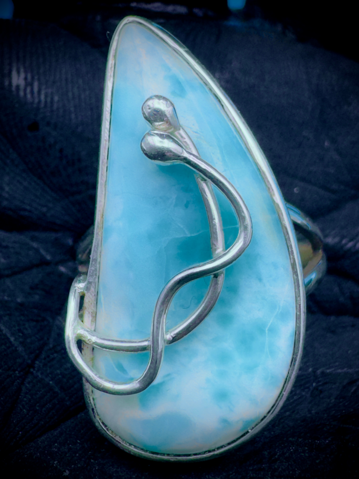 The Hermosa Larimar Ring in size 6.5