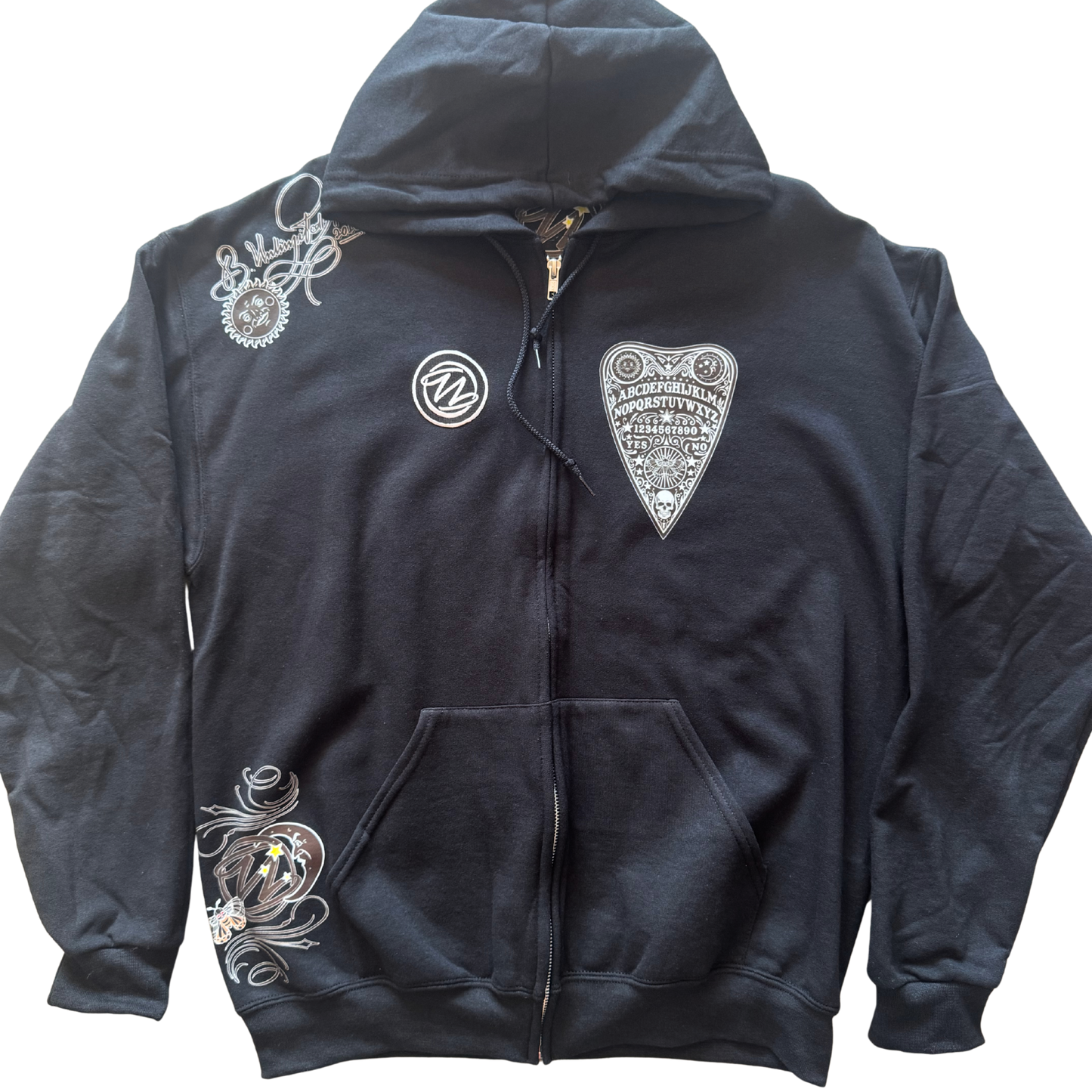 Ouija Spirit Board Zip Up Hoodie
