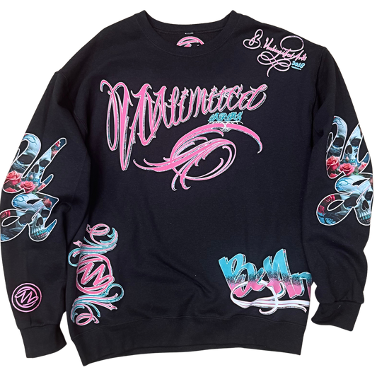 Underwater Pink Skull Crewneck Sweatshirt