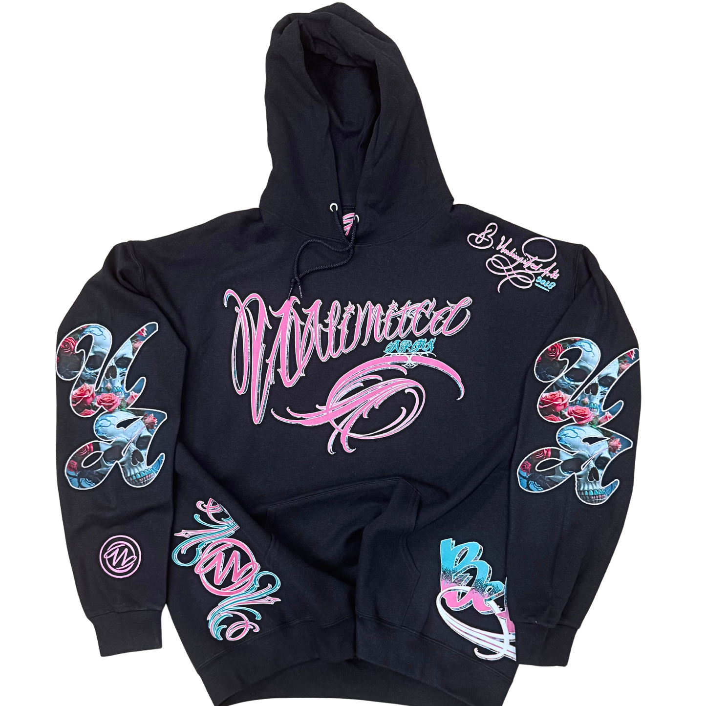 Underwater Pink Skull Hoodie