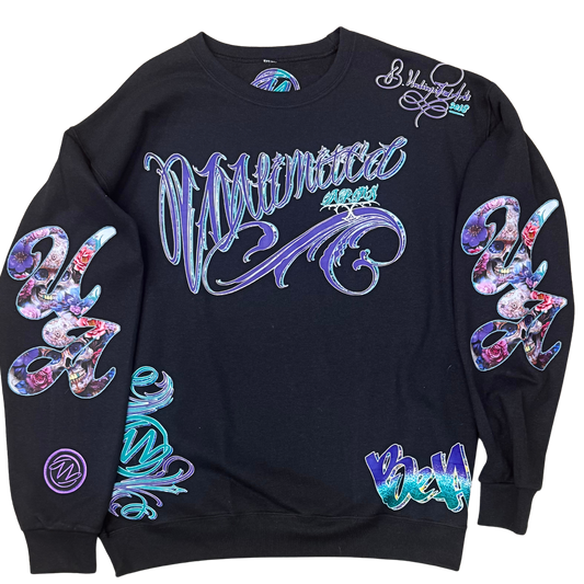 Purple Skull Puzzle Crewneck Sweatshirt