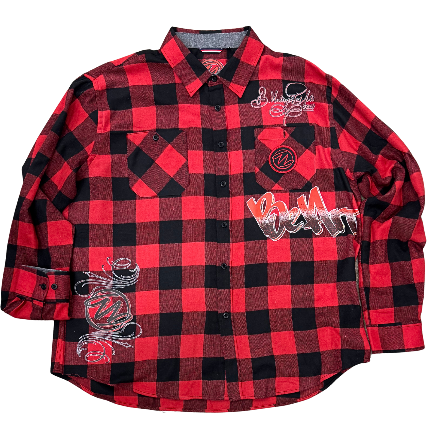 Be Art Buffalo Plaid Flannel- Red and Black