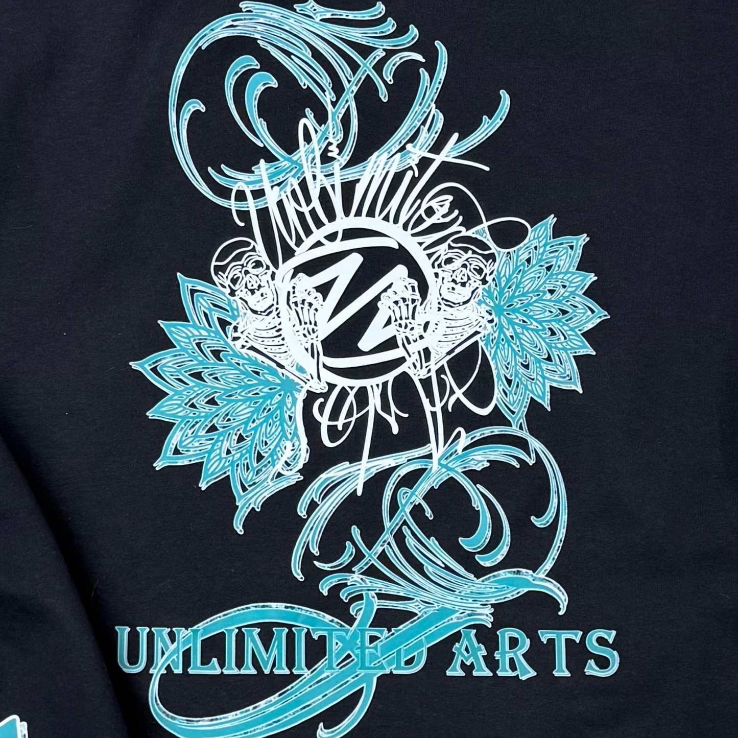 Unlimited Teal skull Mandela Hoodie