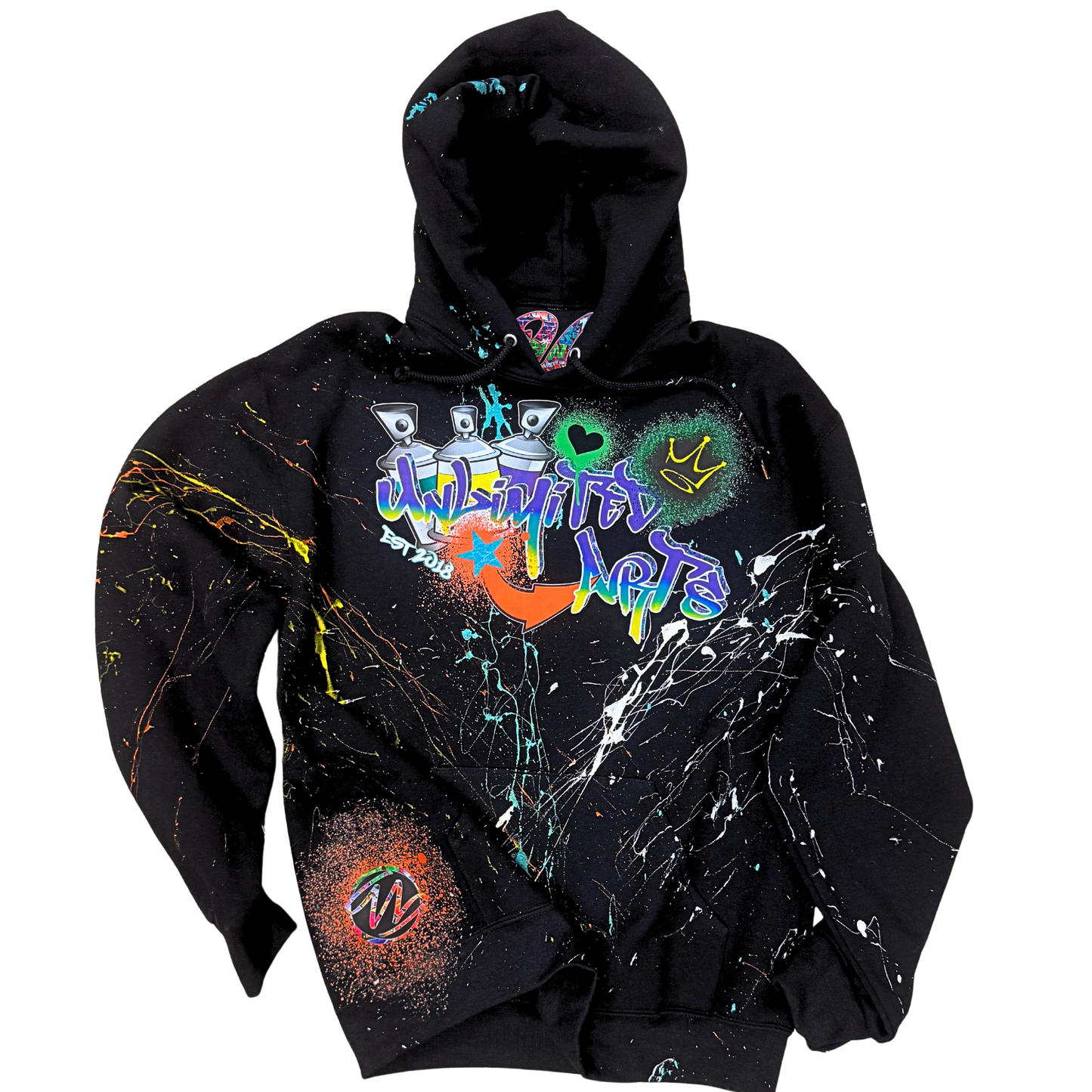 Unlimited Arts Graffiti Pull Over Hoodie