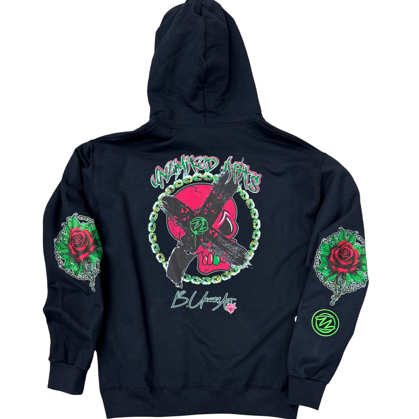 Bonez 'N Blossoms Unisex Pull Over Hoodie