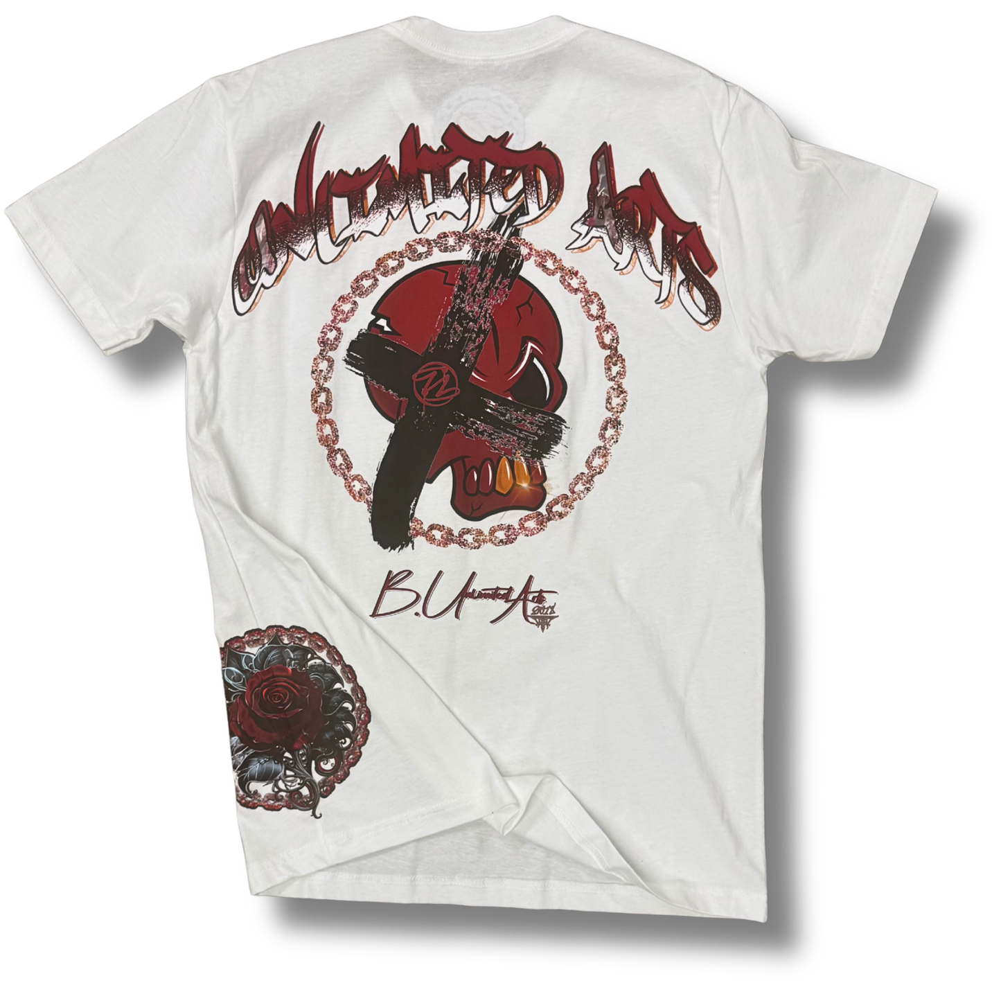 Unlimited Arts Cuts like a Thorn White T-shirt