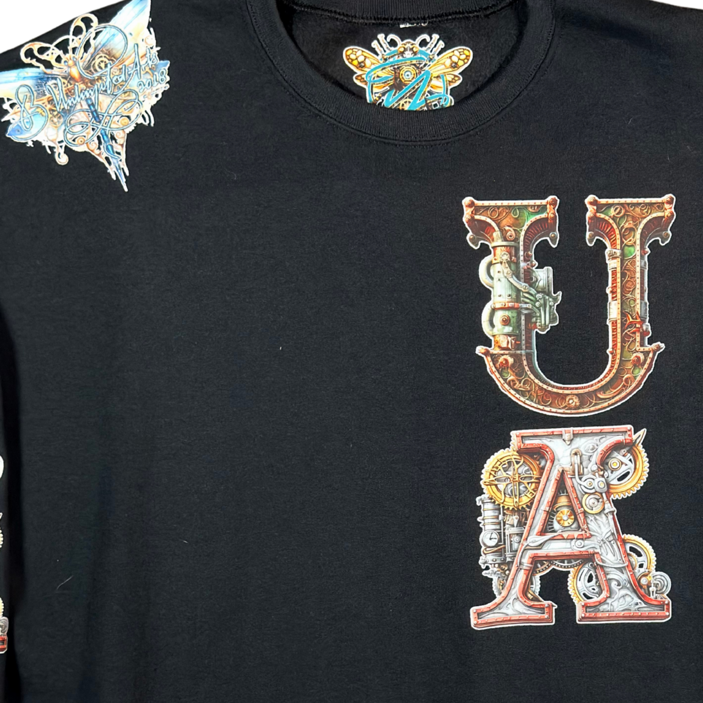 Unlimited Arts Steampunk Gentlemen Skull UA Crewneck Sweatshirt