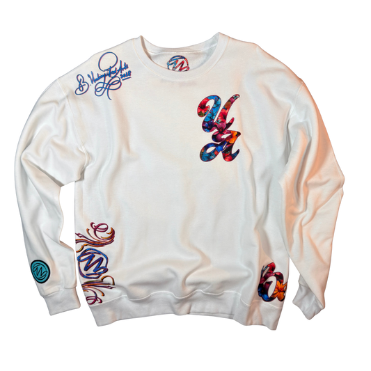 Unlimited Waterdrop White Crewneck Sweatshirt