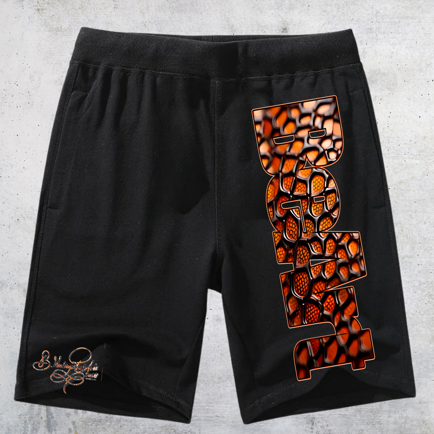 Year of the Snake Shorts- Orange