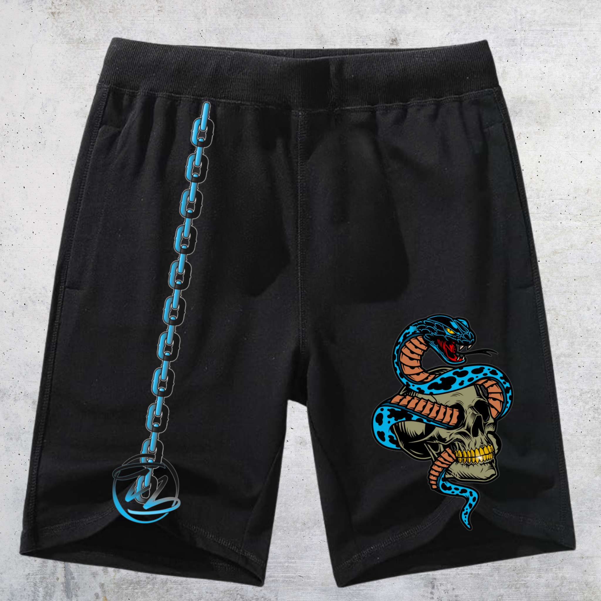 激レア‼️TEAM LOGO SNAKE NYLON EAZY SHORTS Year of the Snake Shorts- Blue – Unlimited Arts, Apparel and