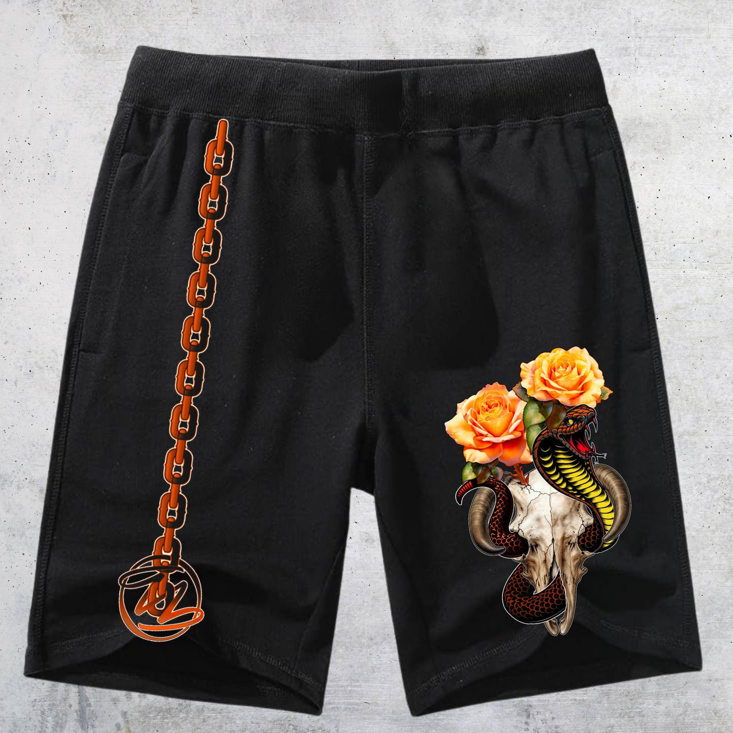 Year of the Snake Shorts- Orange