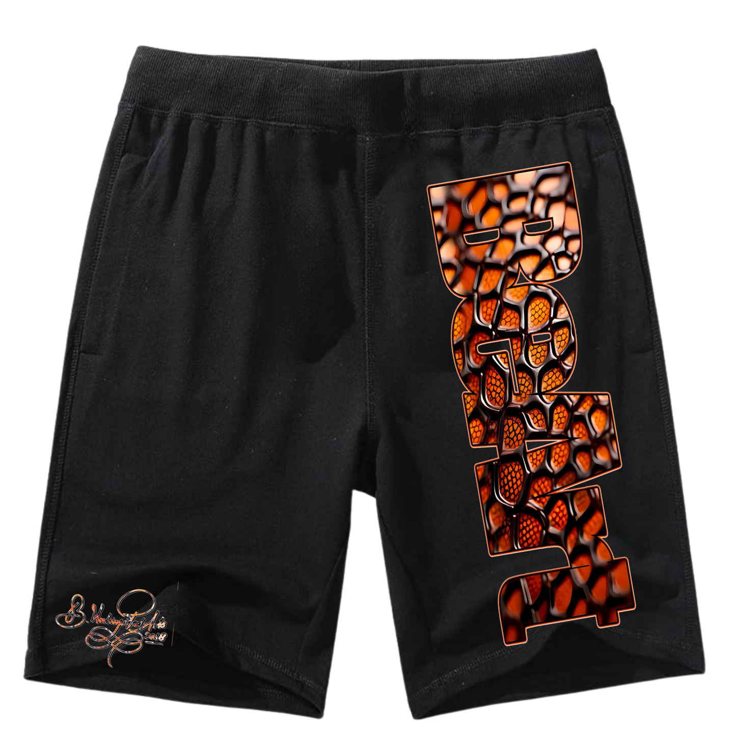 Year of the Snake Shorts- Orange