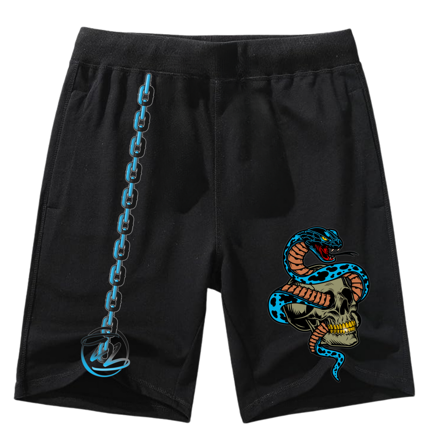 Year of the Snake Shorts- Blue