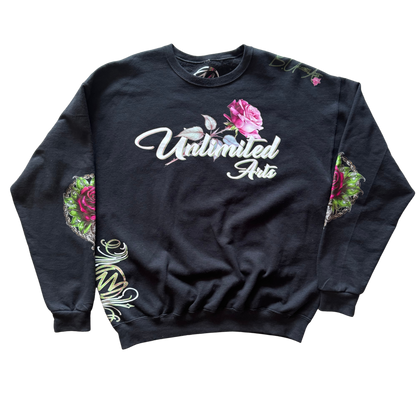 Bonez 'N Blossoms Unisex Crewneck Sweatshirt