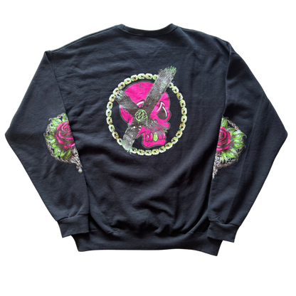 Bonez 'N Blossoms Unisex Crewneck Sweatshirt