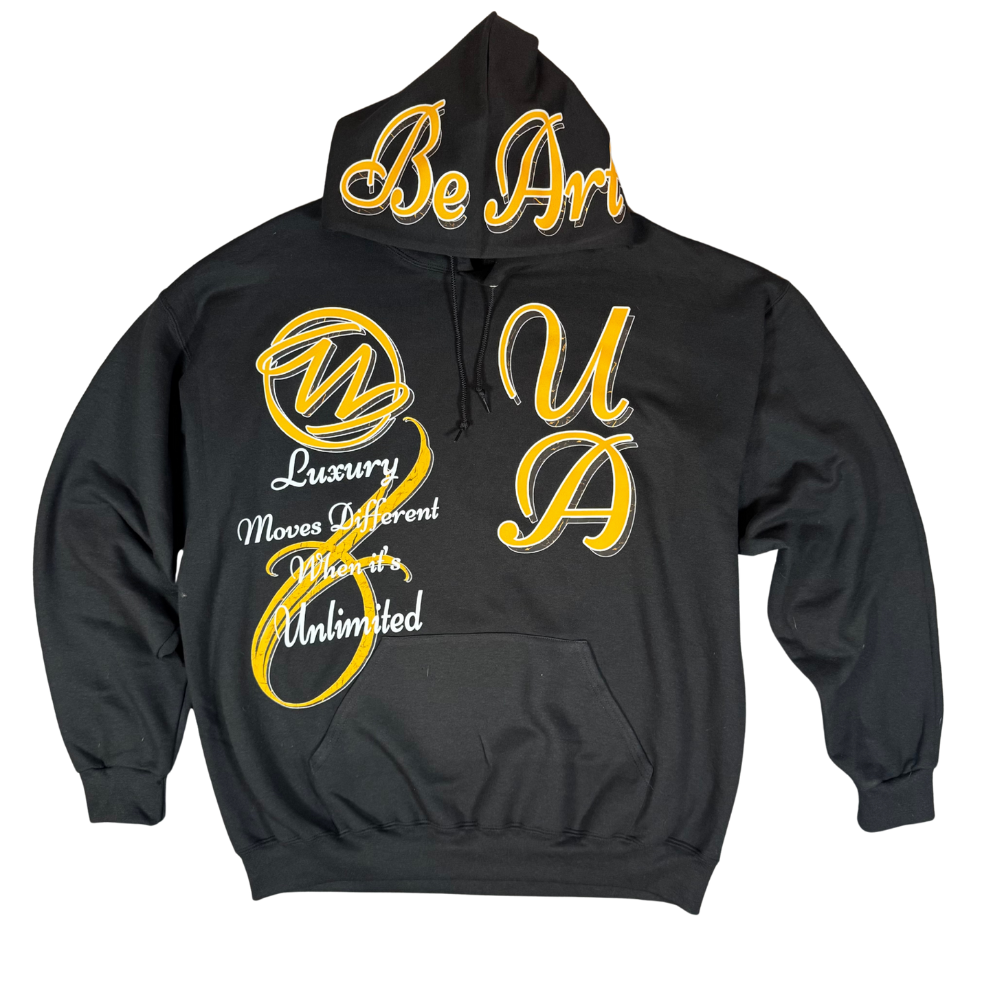 Unlimited Black and Yellow Pull Over Hoodie