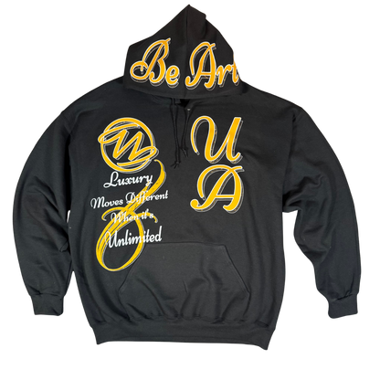 Unlimited Black and Yellow Pull Over Hoodie