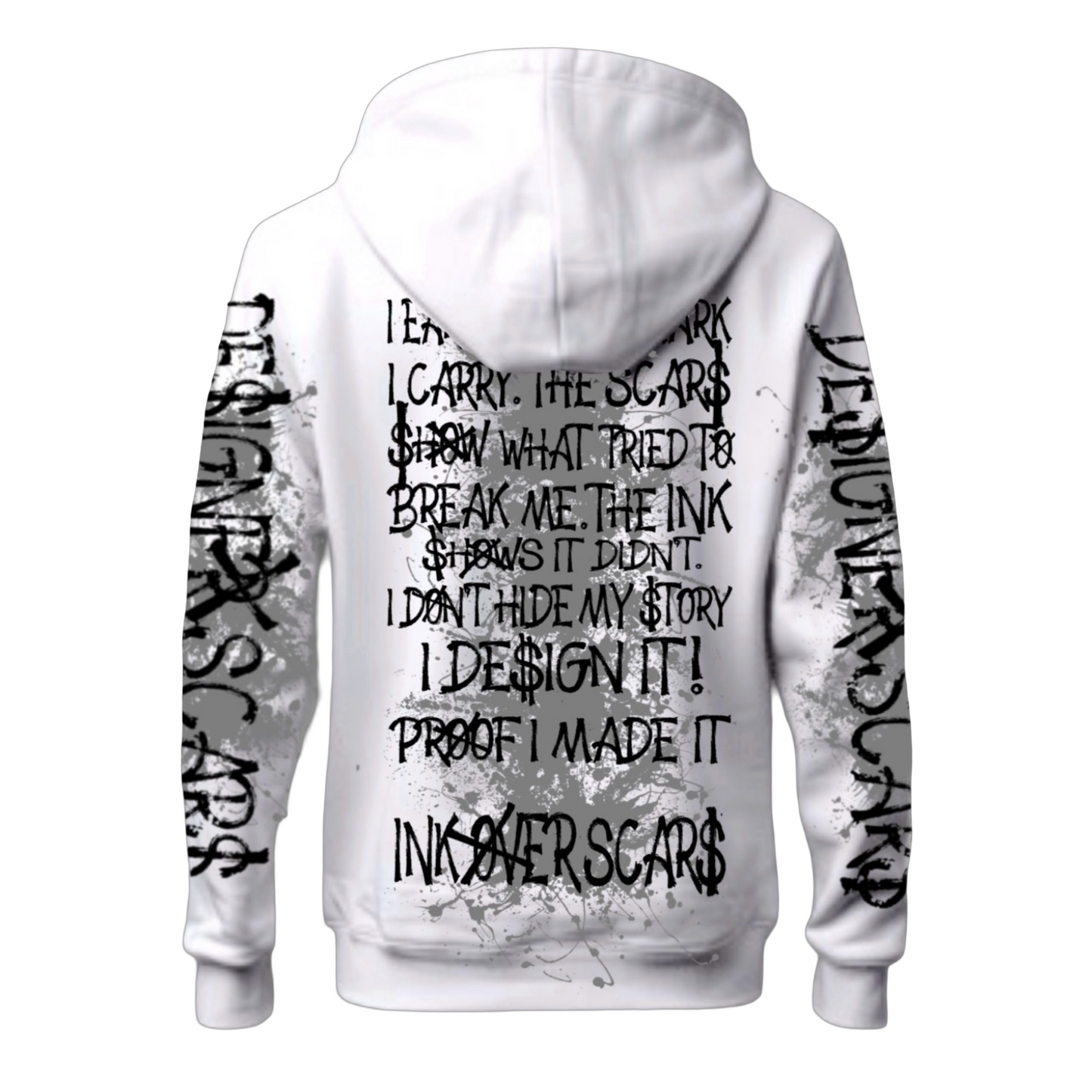 Ink Over Scars Designer Scars Pullover Hoodie