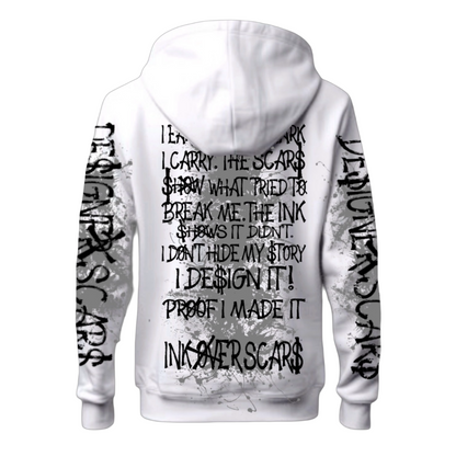 Ink Over Scars Designer Scars Pullover Hoodie