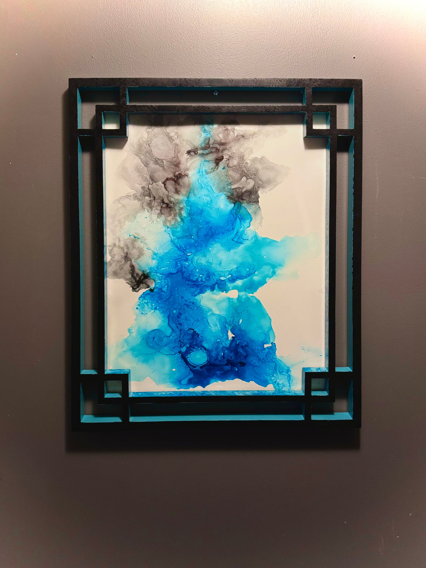 Baby Blue Smoke- 20"X24" Wall Art