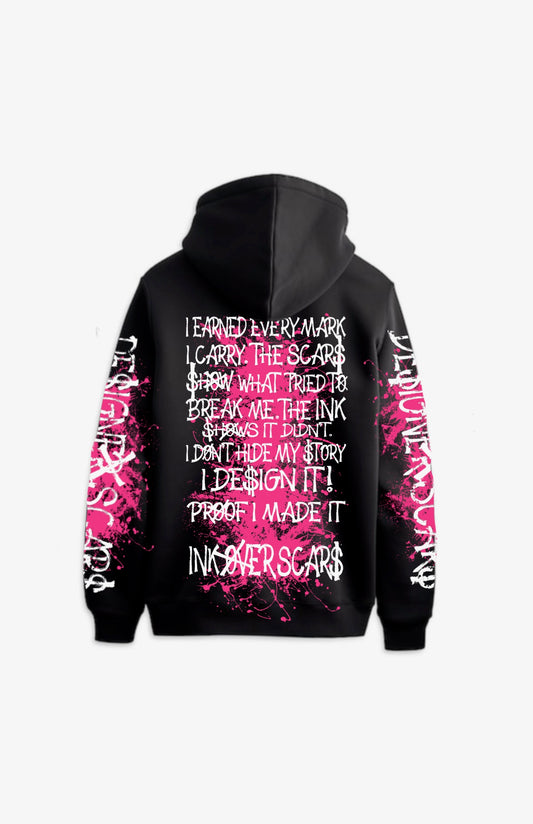 INK OVER SCARS – PINK EDITION HOODIE