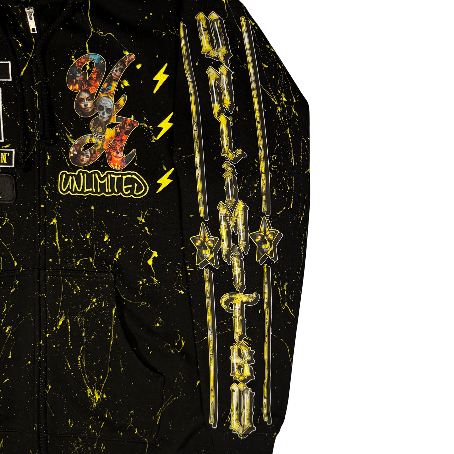 Unlimited Exclusive Zip-Up Hoodie- Yellow