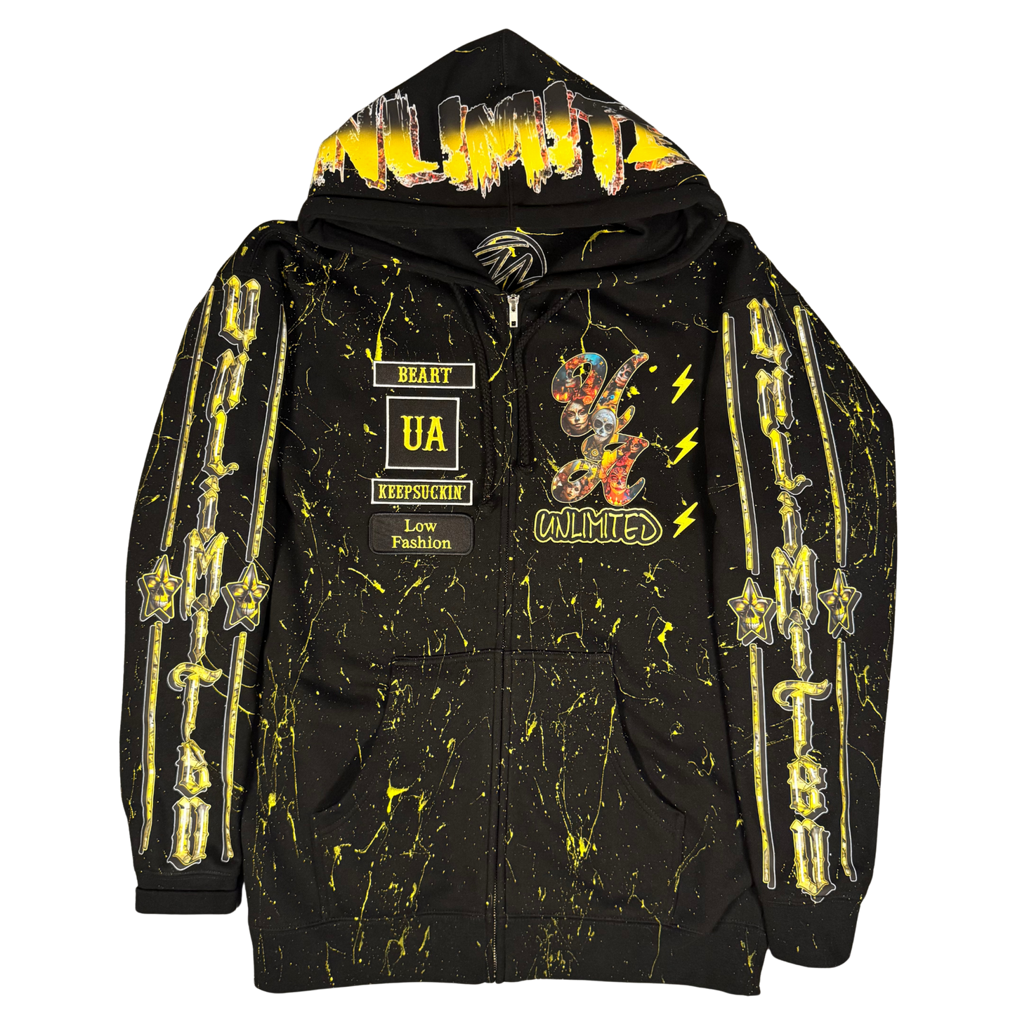 Unlimited Exclusive Zip-Up Hoodie- Yellow