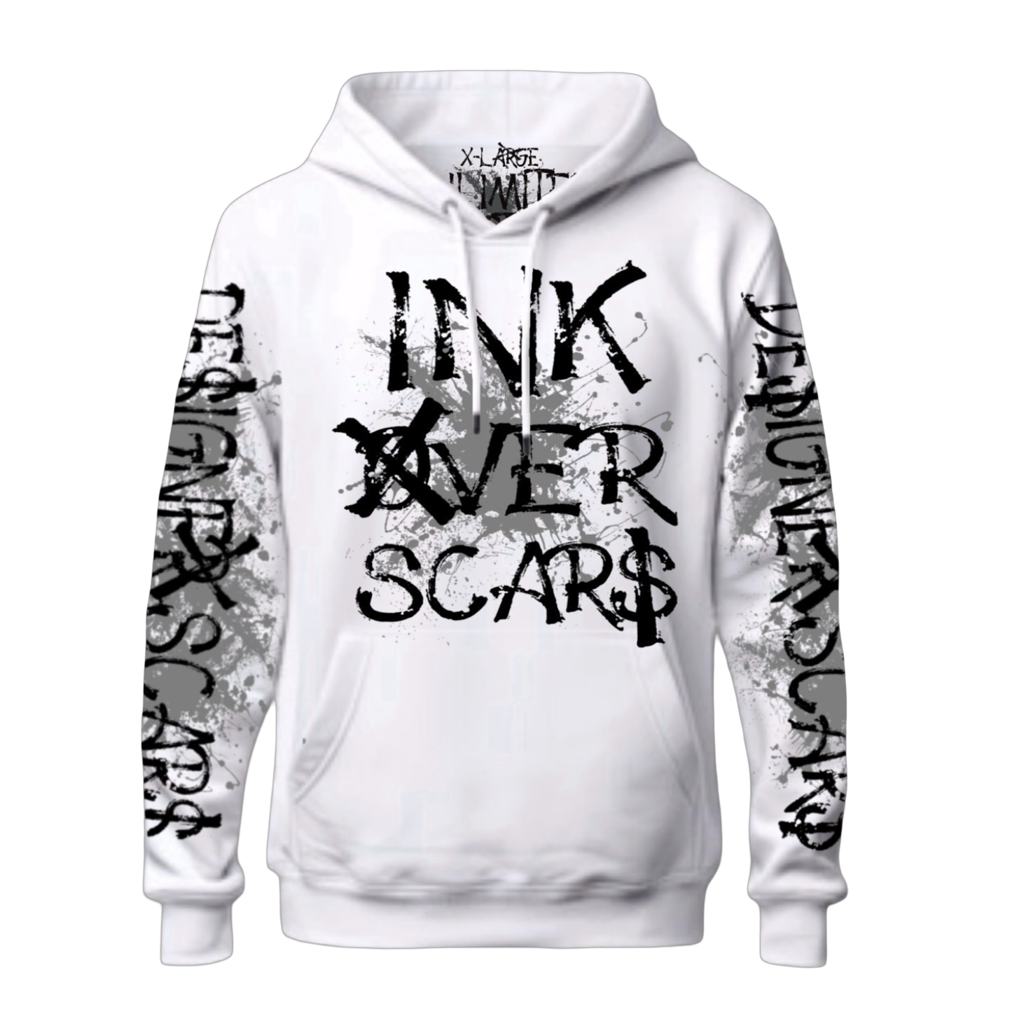 Ink Over Scars Designer Scars Pullover Hoodie