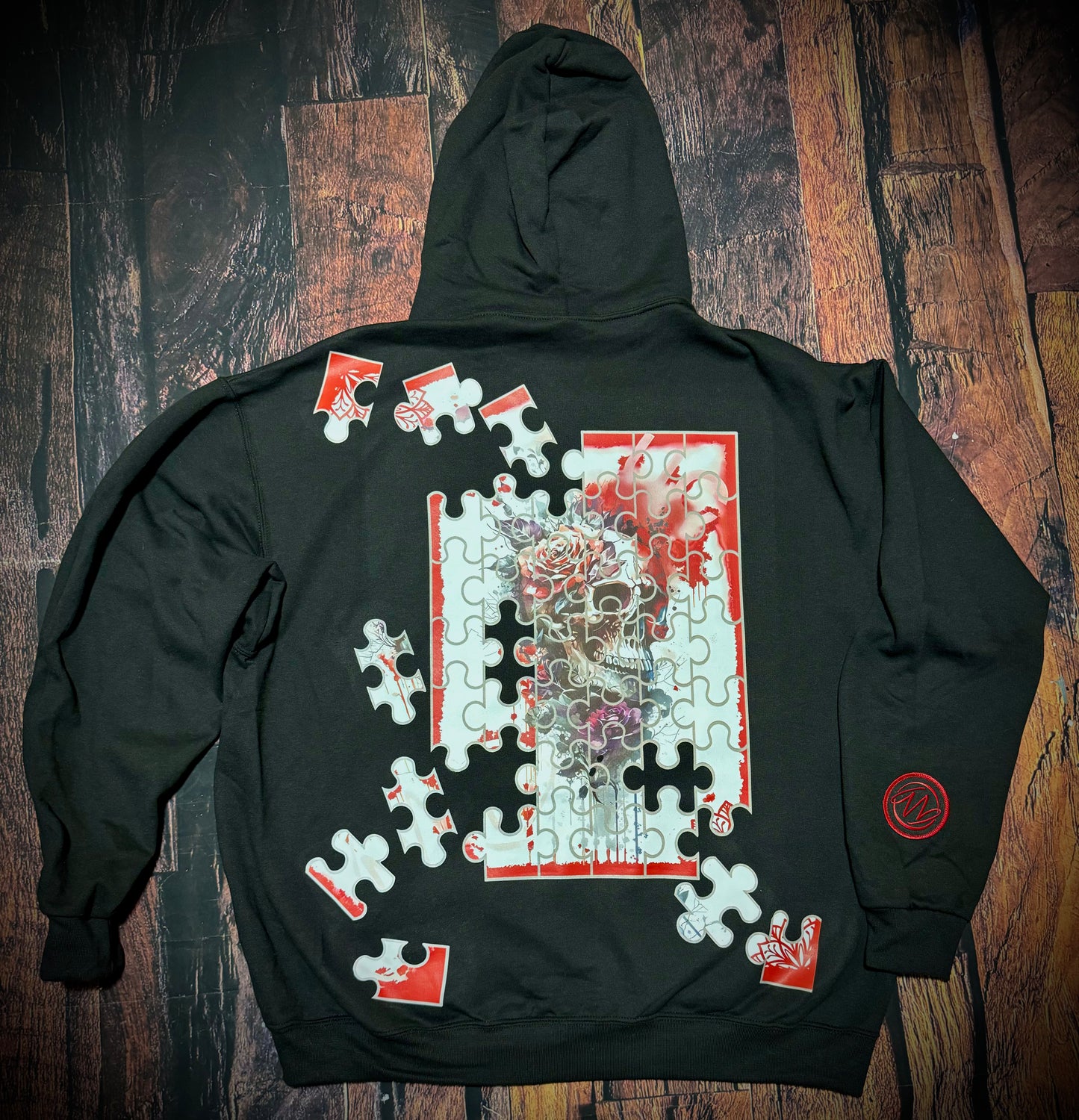 Unlimited Blood Skull Puzzle Hoodie