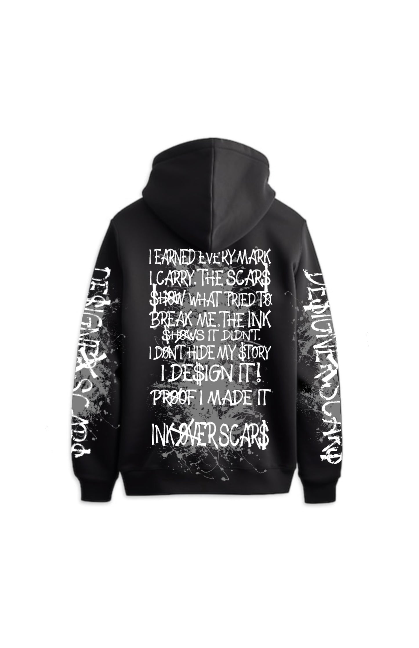 Ink Over Scars Designer Scars Pullover Hoodie