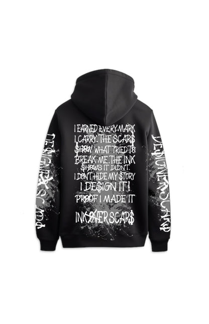 Ink Over Scars Designer Scars Pullover Hoodie
